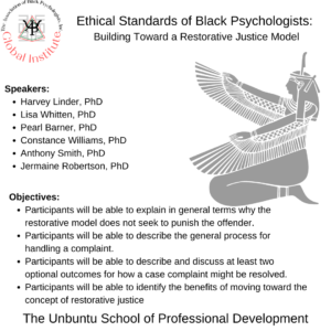 Ethical Standards of Black Psychologists Restorative Justice Model